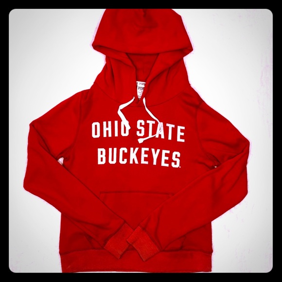 PINK Victoria's Secret Tops - VS Pink Ohio State Buckeyes hoodie. Size M